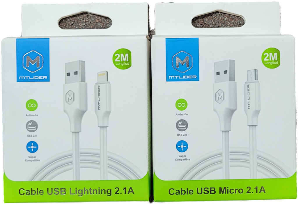 [cargador cable clavija usb iphone tipo c lightning] CABLE USB 2 METROS MT LIDER (TIPO C)