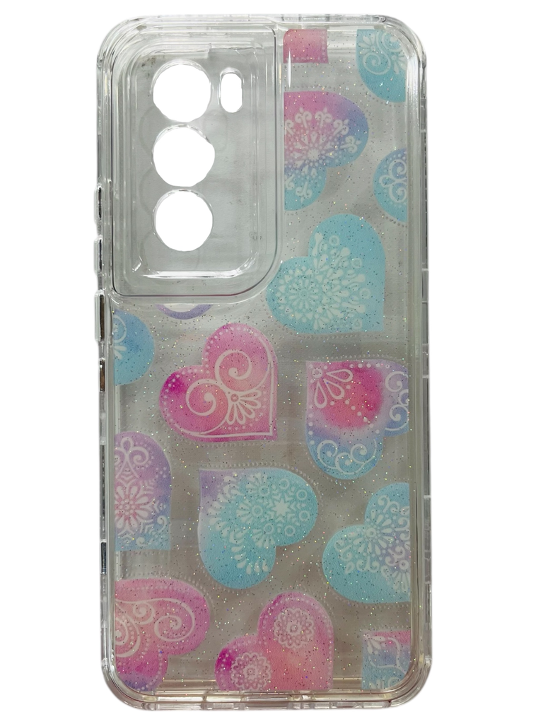 [300272] CASE 360 DISEÑO 9D (OPPO RENO 12 5G) (CORAZONES)