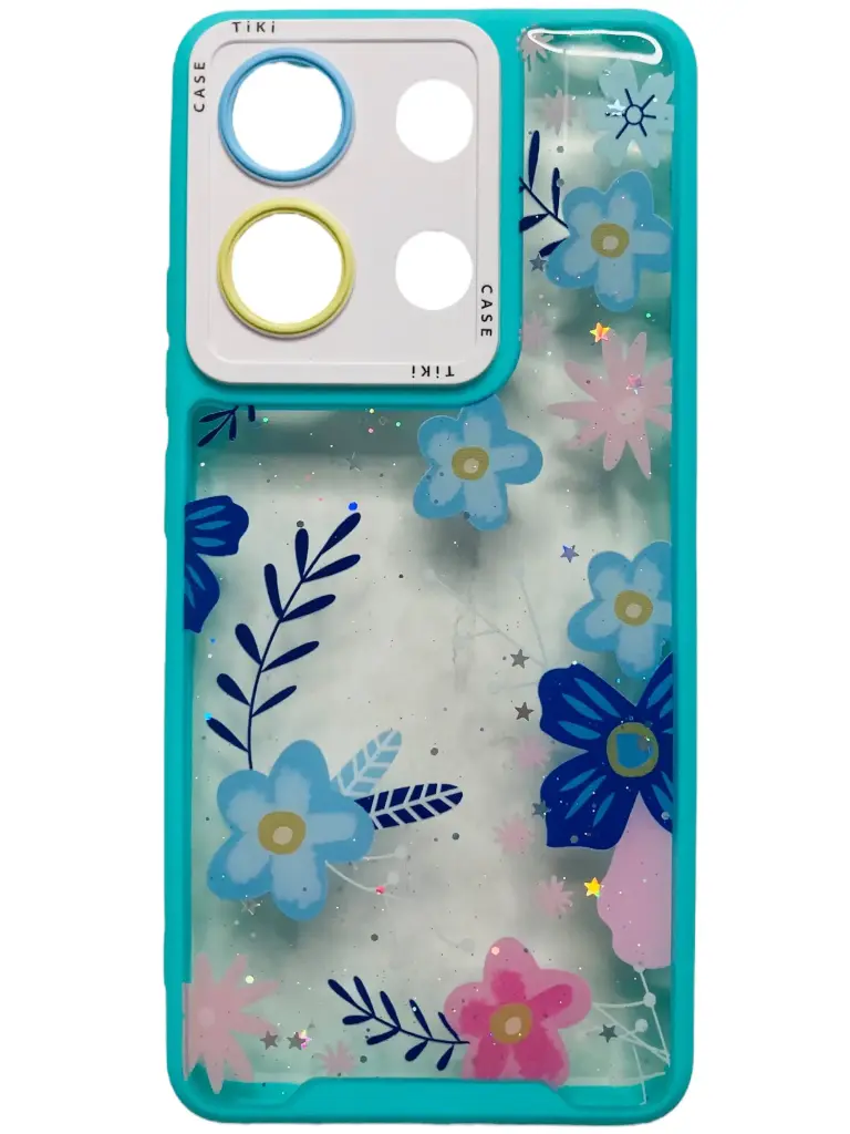 CASE DISEÑO TIKI (XIAOMI REDMI NOTE 13 4G) (FLOR AZUL)