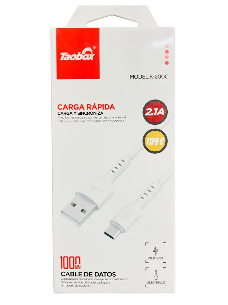 CABLE USB TAOBOX (TIPO C / MICRO USB / IPHONE)
