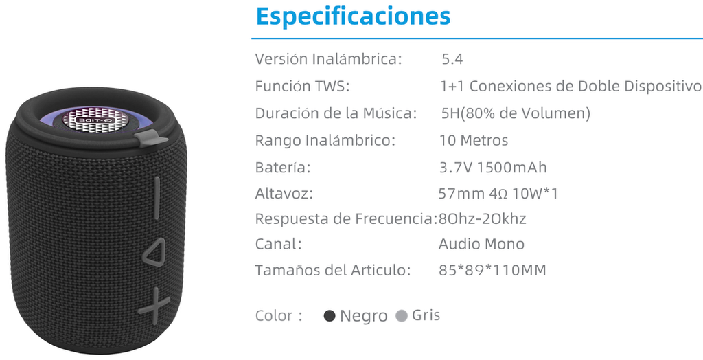 [Bocina SV30 negro] Bocina SV30 (NEGRO)