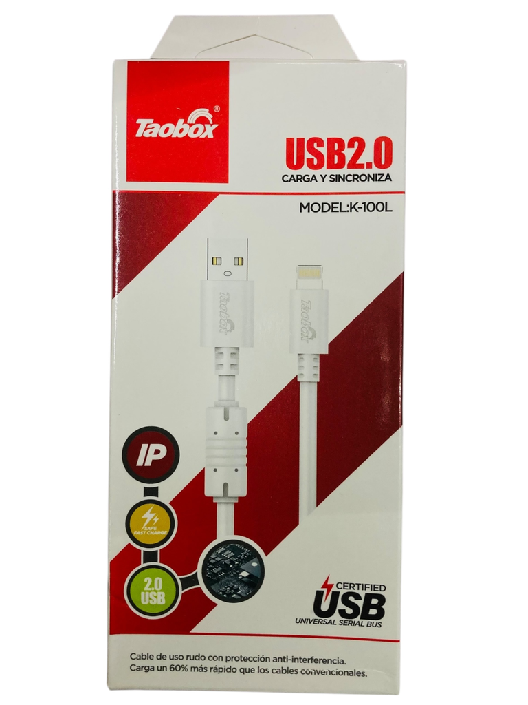 CABLE TAOBOX 1.5M PARA IPHONE (LIGHTNING)