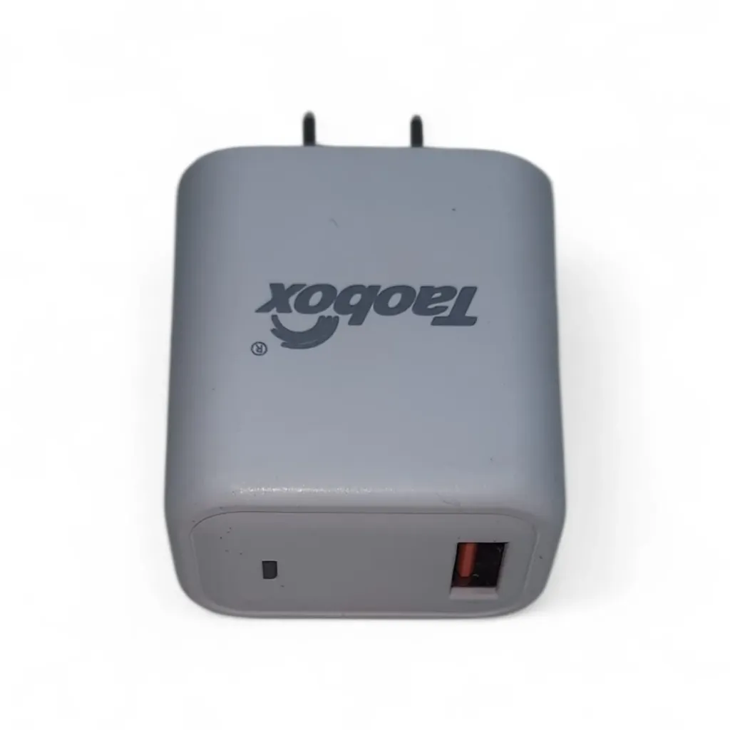 [cargador cable clavija usb iphone tipo c lightning] CLAVIJA TAOBOX 3.0A USB (C40-C) (BLANCO)