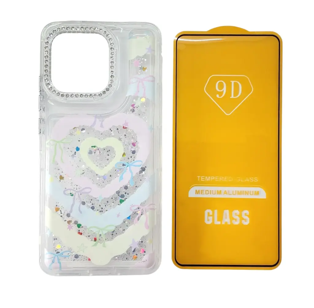 CASE BRILLO DISEÑO (MOTOROLA G86) (CORAZONES)