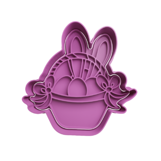 Conejo en Cesta de Huevos de Pascua Cortador de Galletas