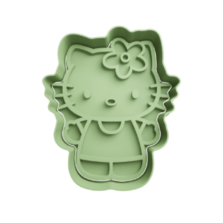 Hello Kitty con Flor Cortador de Galletas
