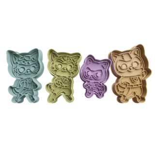 Set Supergatitos Cortador de Galletas
