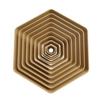 Set Hexagonos Redondeado Cortador de Galletas