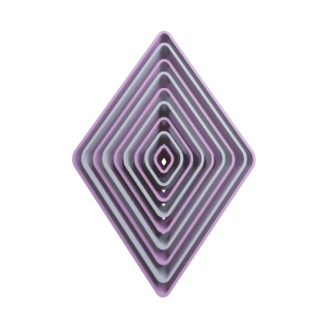 Set Rombo Redondeado Cortador de Galletas