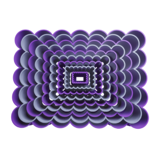 Set Rectangulos Ondulados Cortador de Galletas