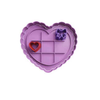 Corazon Ta Te Ti Cortador de Galletas