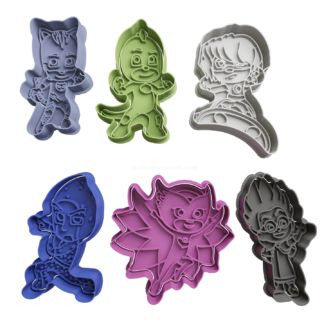 Set Heroes en Pijamas Cortador de Galletas