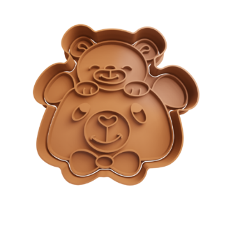 Padre Oso con Bebe Cortador de Galletas