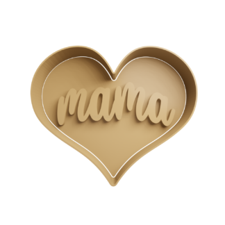 Mama en Corazon Cortador de Galletas