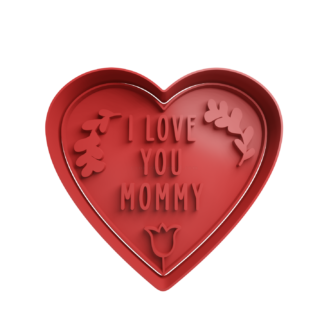 Corazón -I love you Mommy Cortador de Galletas