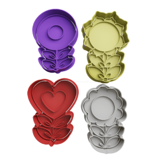 Set Flores Cortador de Galletas