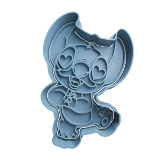 Stitch Enamorado Cortador de Galletas