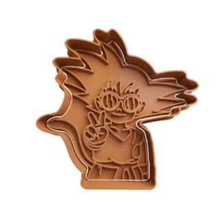 Son Goku con Lentes Niño Cortador de Galletas