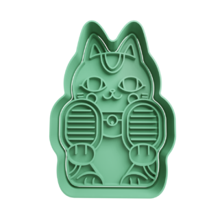 Gato de la Fortuna Maneki-neko Cortador de Galletas