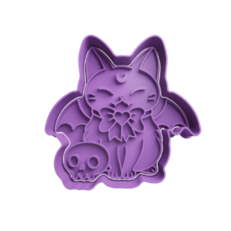 Gato Cute Vampiro Cortador de Galletas