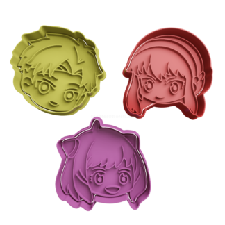 Set Spy X Family Cabezas Cortador de Galletas