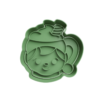 Duende Navideño Cabeza Con Forma de Taza Cortador de Galletas