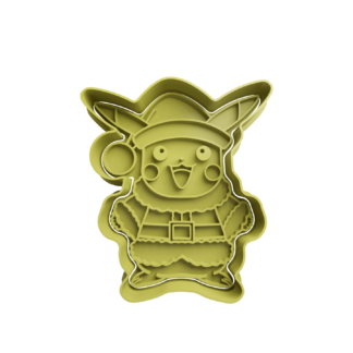 Pikachu con Disfraz de Papa Noel Cortador de Galletas