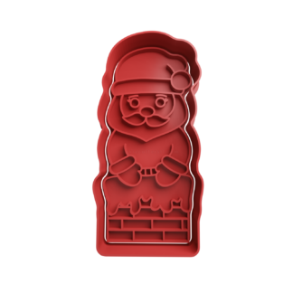 Papa Noel en Chimenea Cortador de Galletas