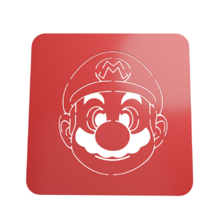 Stencil Mario Bros STL + Vector