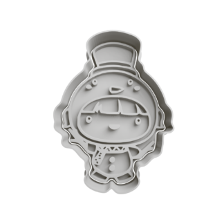 Niña con Disfraz de Muñeco de Nieve Cortador de Galletas