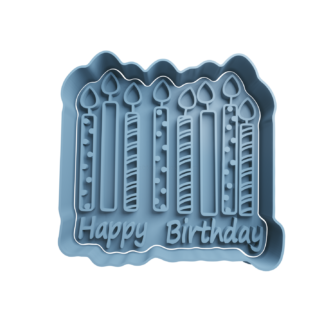 Happy Birthday con Velas Cortador de Galletas