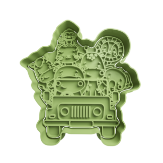 Jeep Safari con Animales Cortador de Galletas