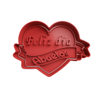 Corazon -Feliz dia ABUELOS Cortador de Galletas