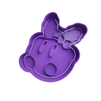 Kirby con Orejas de Conejo Cortador de Galletas