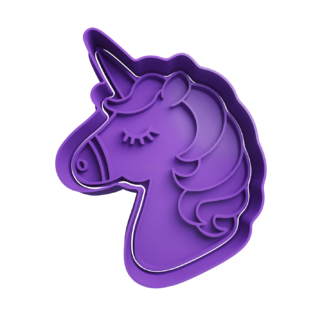 Unicornio Cute Cabeza Cortador de Galletas