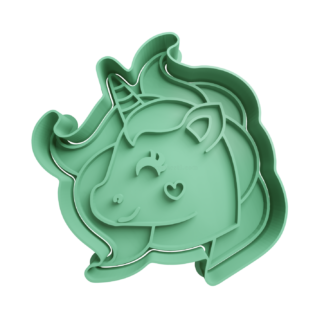 Unicornio Cute Cabeza Cortador de Galletas