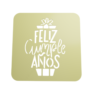 Stencil Feliz Cumpleaños STL + Vector 2