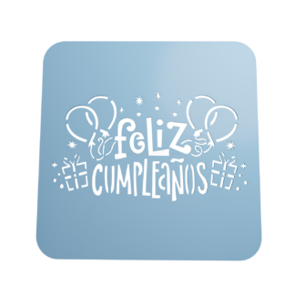 Stencil Feliz Cumpleaños STL + Vector