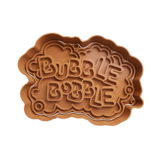 Bubble Bobble Logo Cortador de Galletas