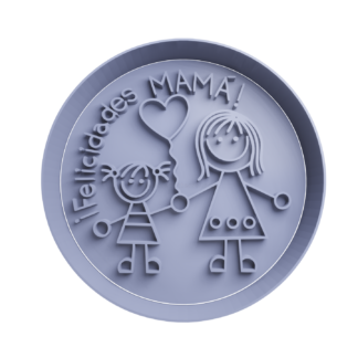 Madre con Hija -Felicidades MAMÁ Cortador de Galletas