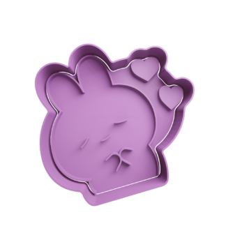 Conejito con Corazones Cortador de Galletas