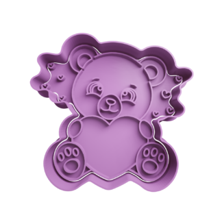 Osito con Corazon Cortador de Galletas