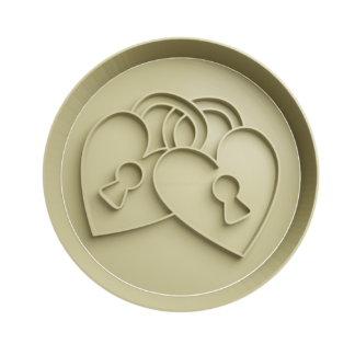 2 Candados Corazon Cortador de Galletas