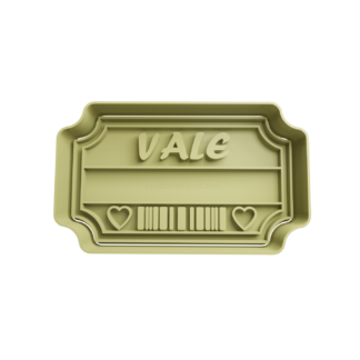 Vale Cupon Ticket Cortador de Galletas