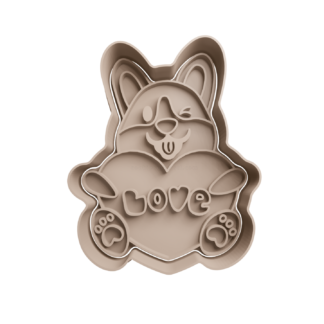 Perrito con Corazon Love Cortador de Galletas