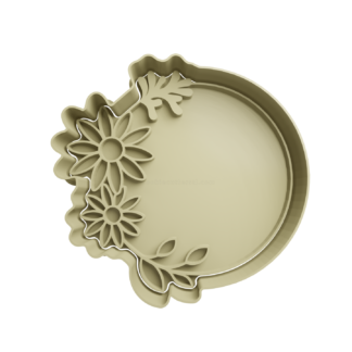 Circulo con Hojas Cortador de Galletas