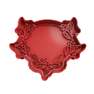 Ovalo con Hojas Cortador de Galletas