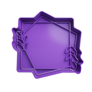 Pentagono con Hojas Cortador de Galletas