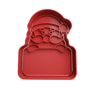 Papa Noel con Etiqueta Cortador de Galletas