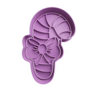 Baston dulce con Moño Cortador de Galletas